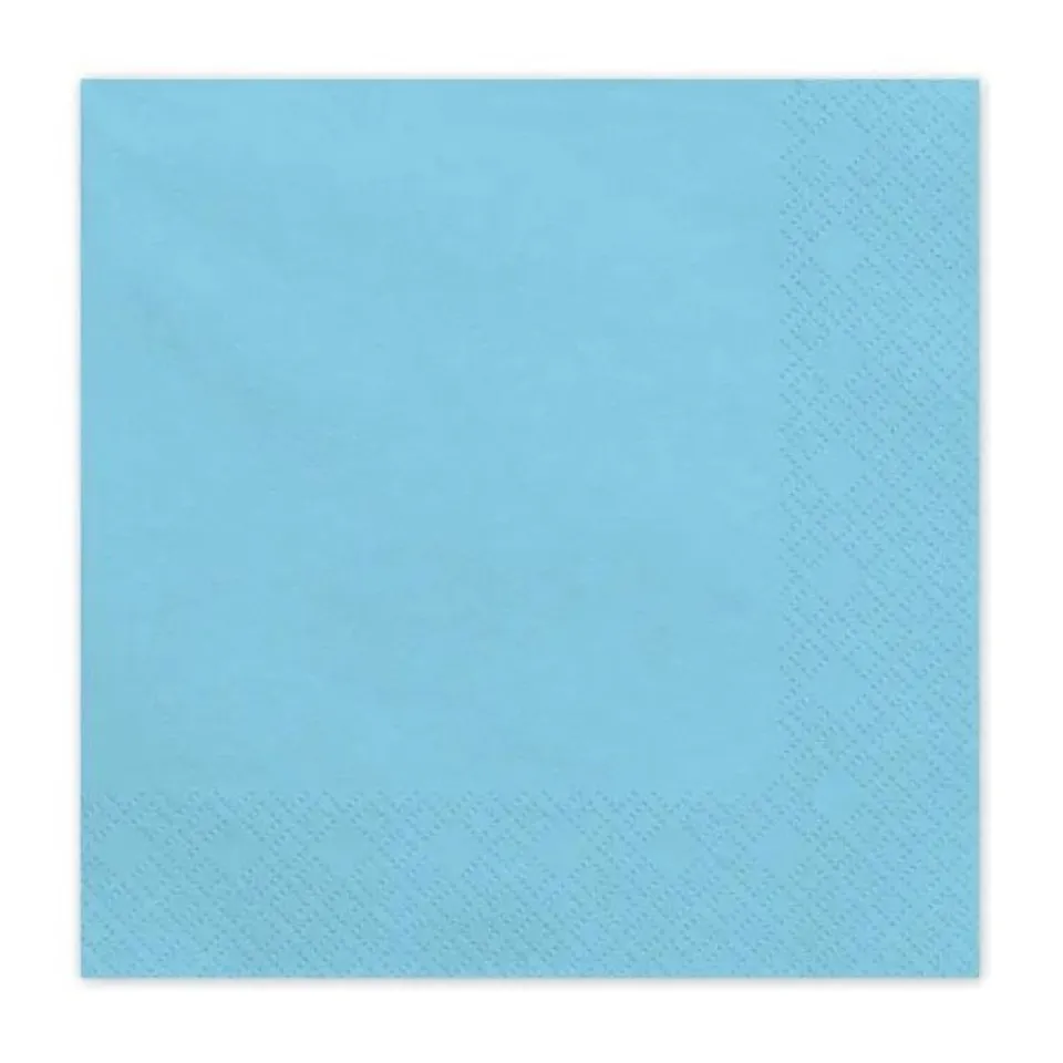 das-kost-mland-dekorationen-servietten-uni-hellblau-33x33cm-20-stk image 1