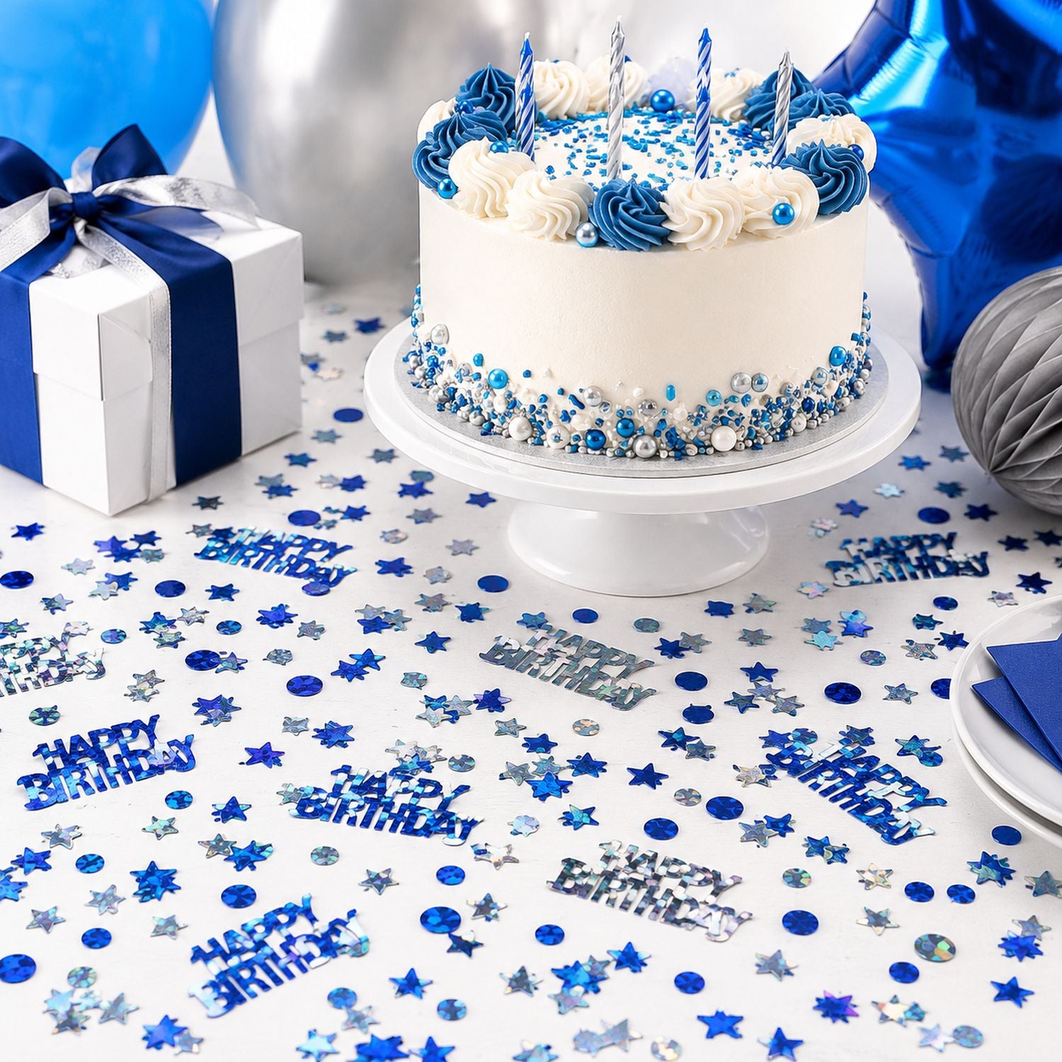 das-kost-mland-happy-birthday-konfetti-blau-metallic-14-g image 2