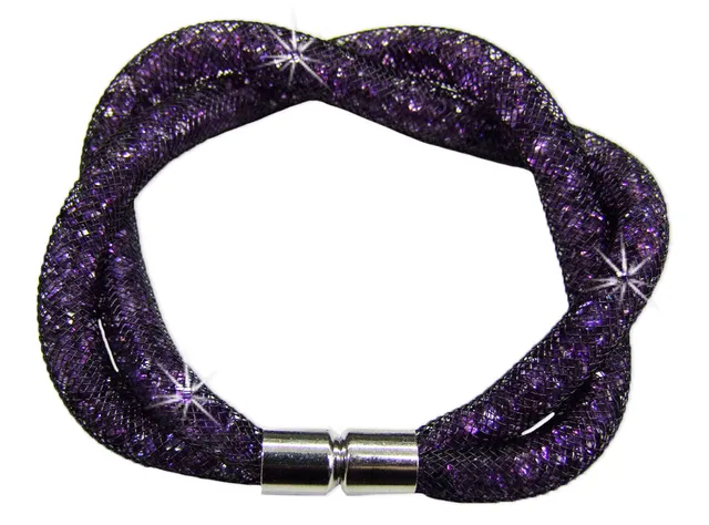 das-kost-mland-stardust-armband-zweireihig-gedreht-lila image 1
