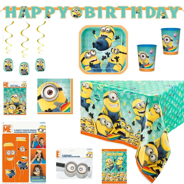 das-kost-mland-minions-party-deko-set-tischdeko-8-personen image 1