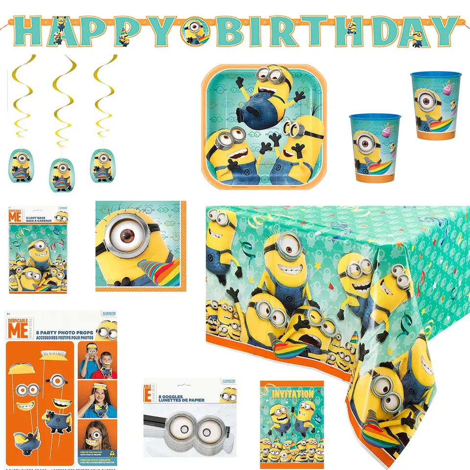 das-kost-mland-minions-party-deko-set-tischdeko-8-personen image 1