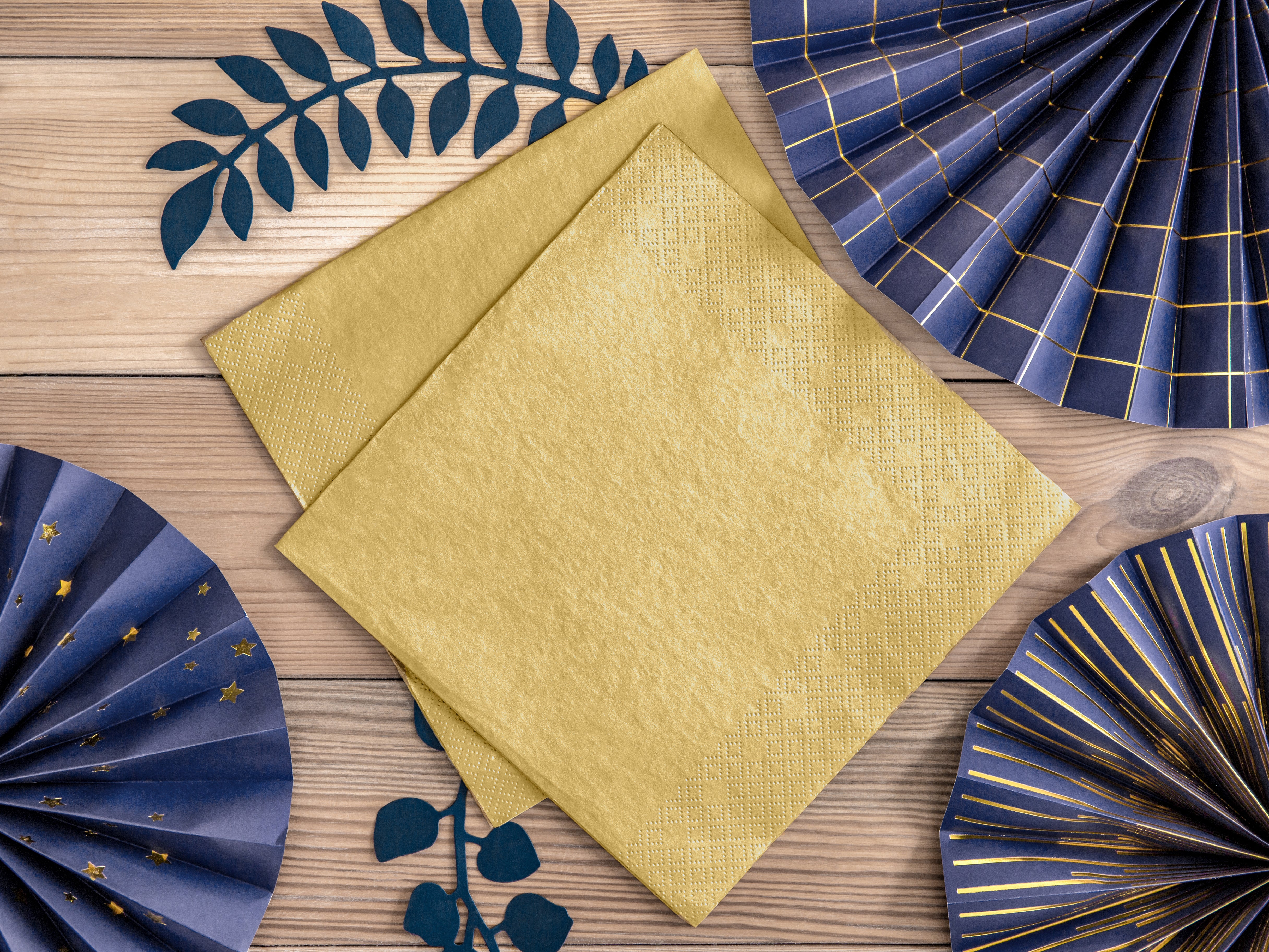 das-kost-mland-servietten-uni-40x40-gold-metallic-20stk image 2
