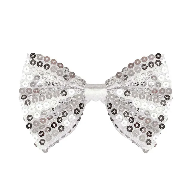 fliege-pailletten-silber-kost-m-accessoire-karneval image 1