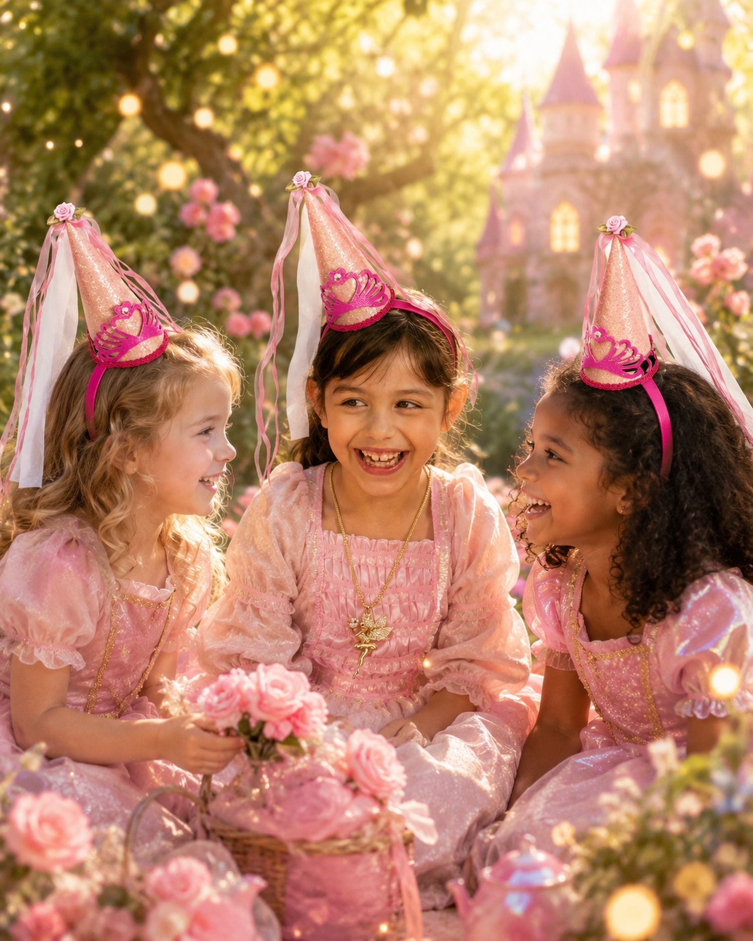 das-kost-mland-burgfr-ulein-haarreif-feenhut-rosa-m-dchen image 5