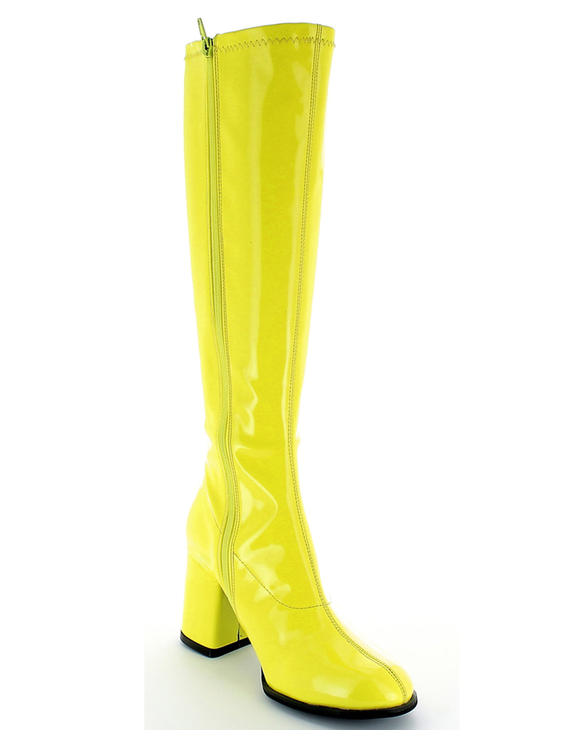 das-kost-mland-gogo-retro-lackstiefel-gelb-gr-38-blockabsatz image 4