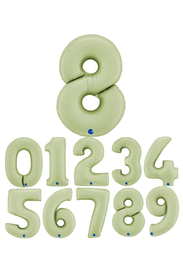 das-kost-mland-riesenzahl-folienballon-102cm-satin-olive image 1