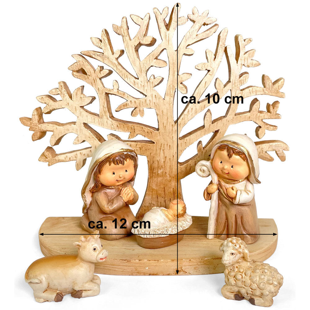 kinderkrippe-mit-baum-12x10cm-polyresin-weihnachtskrippe image 2