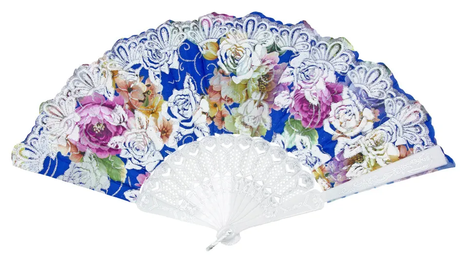 das-kost-mland-accessoires-glitzer-handf-cher-rosen-wei-blau image 1