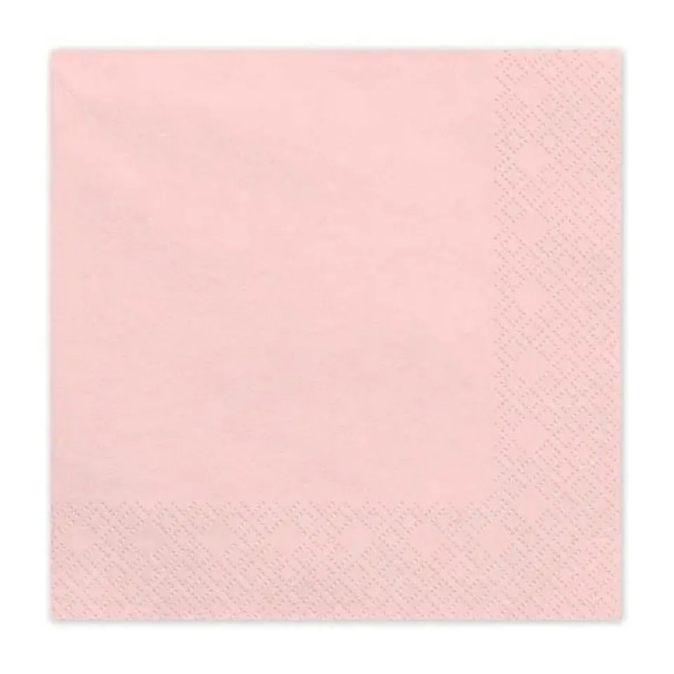das-kost-mland-dekorationen-servietten-uni-rosa-20-st-ck-33x33cm image 1
