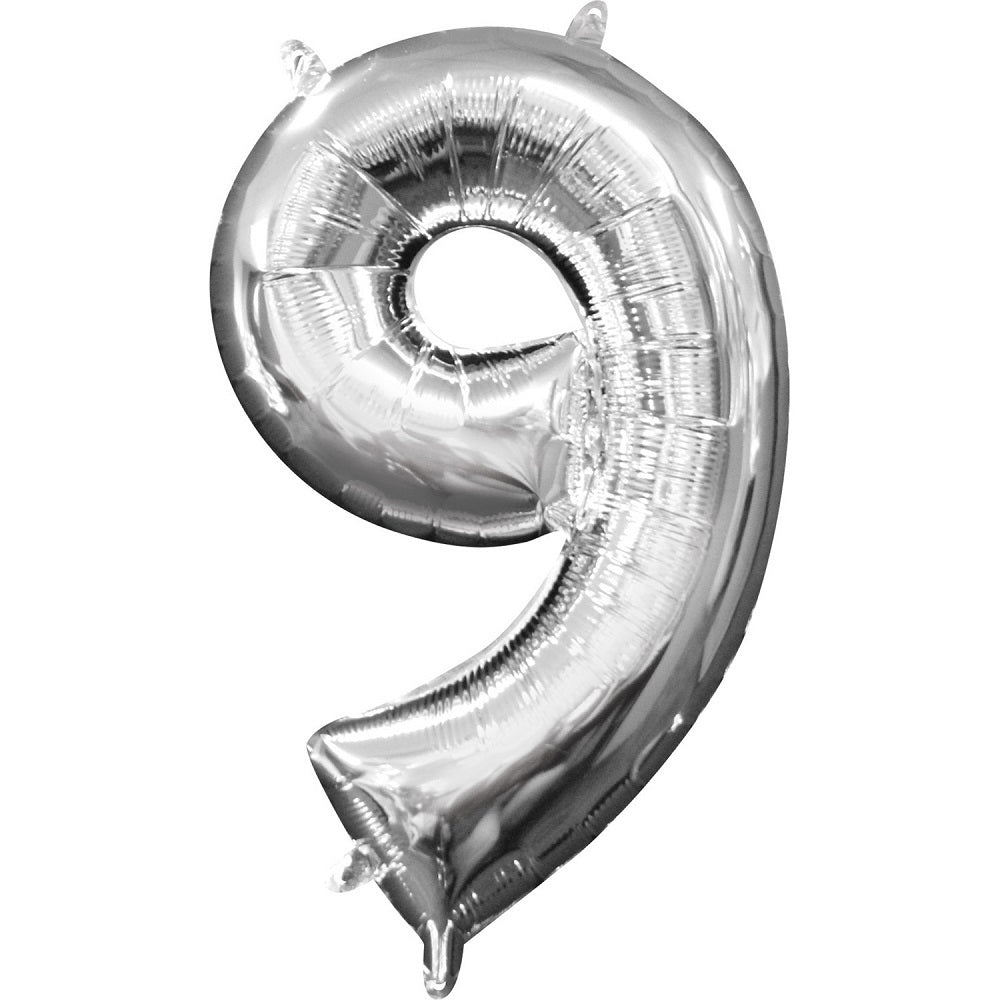 das-kost-mland-dekorationen-mini-zahlen-folienballon-35-cm-silber-zahl-9 image 1