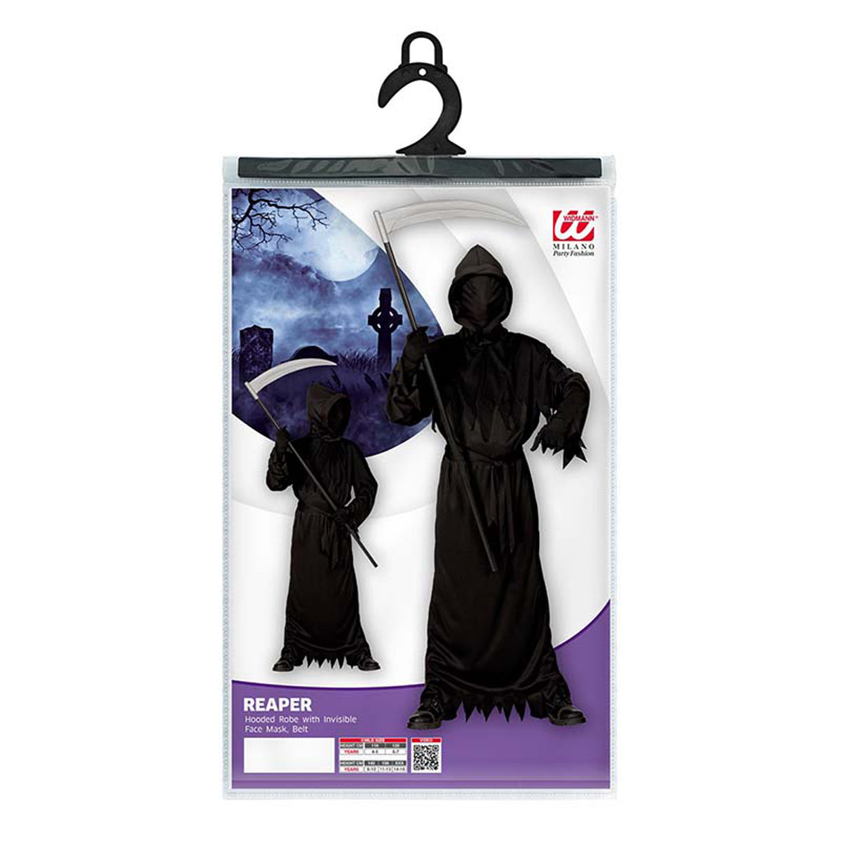 das-kost-mland-reaper-sensenmann-kost-m-kinder-gr-116-schwarz image 2