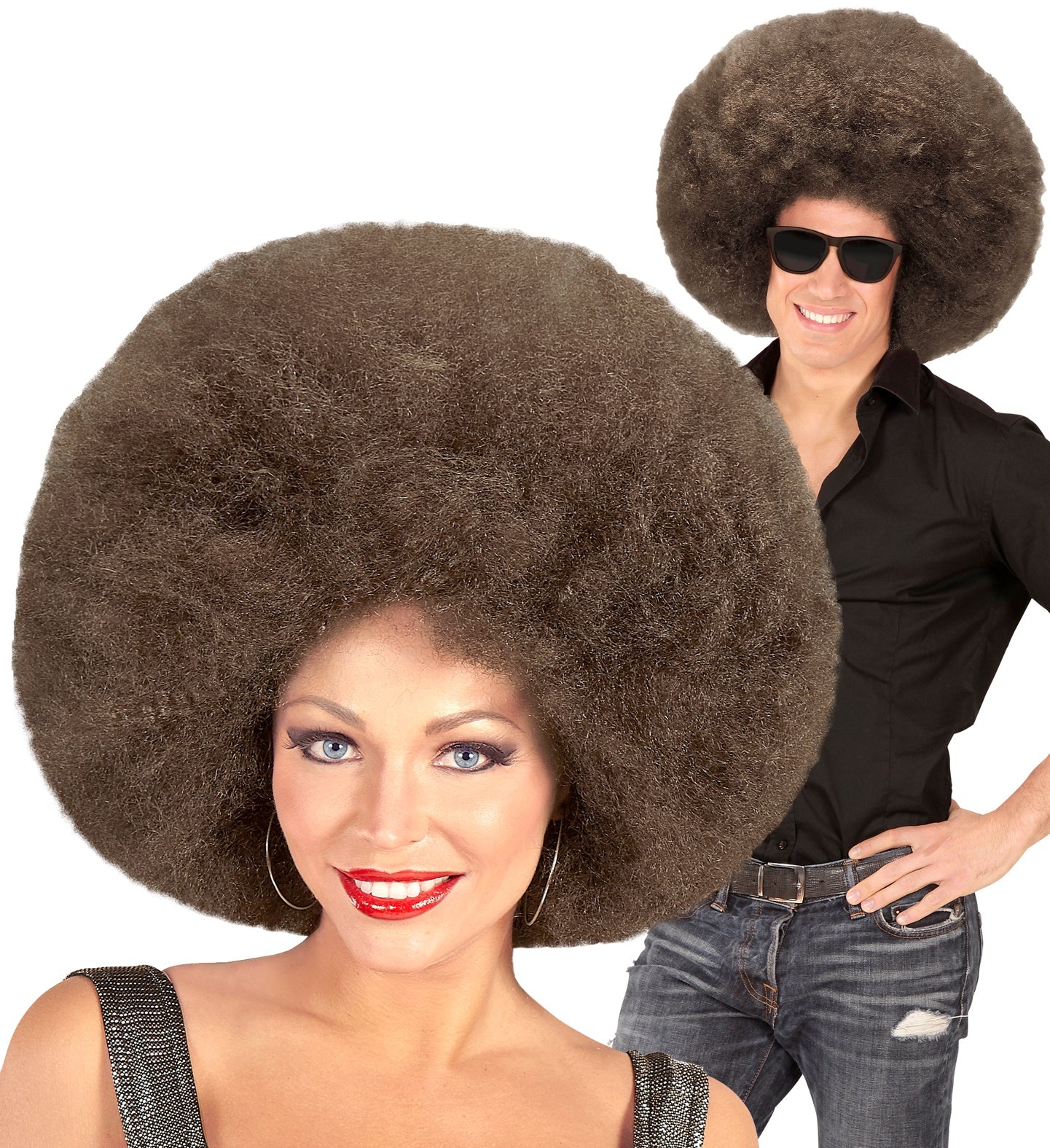 das-kost-mland-accessoires-riesen-afro-per-cke-braun-70er-jahre image 1