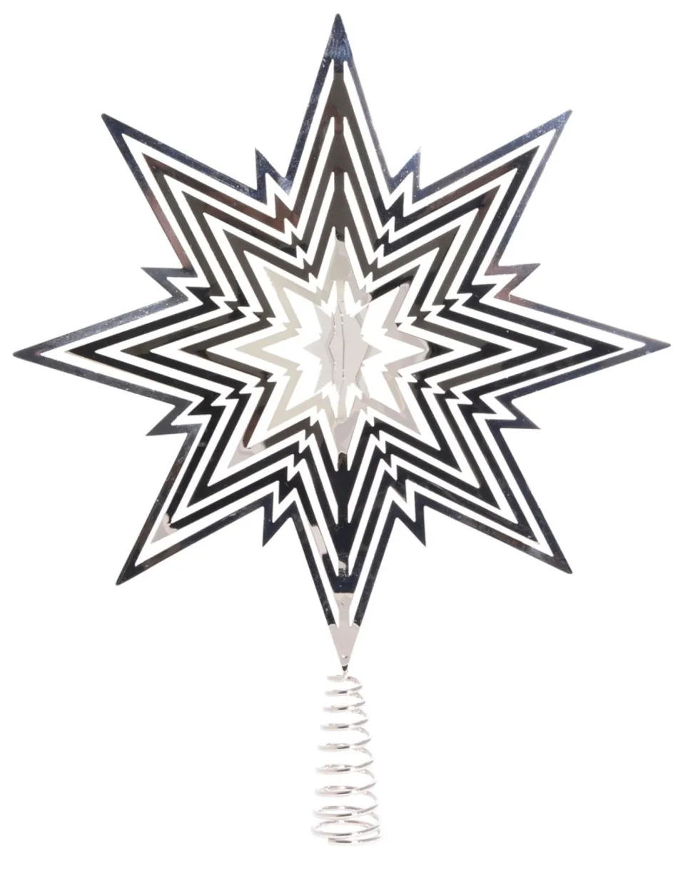 riffelmacher-christbaumspitze-17828-stern-silber-33cm-metall image 1