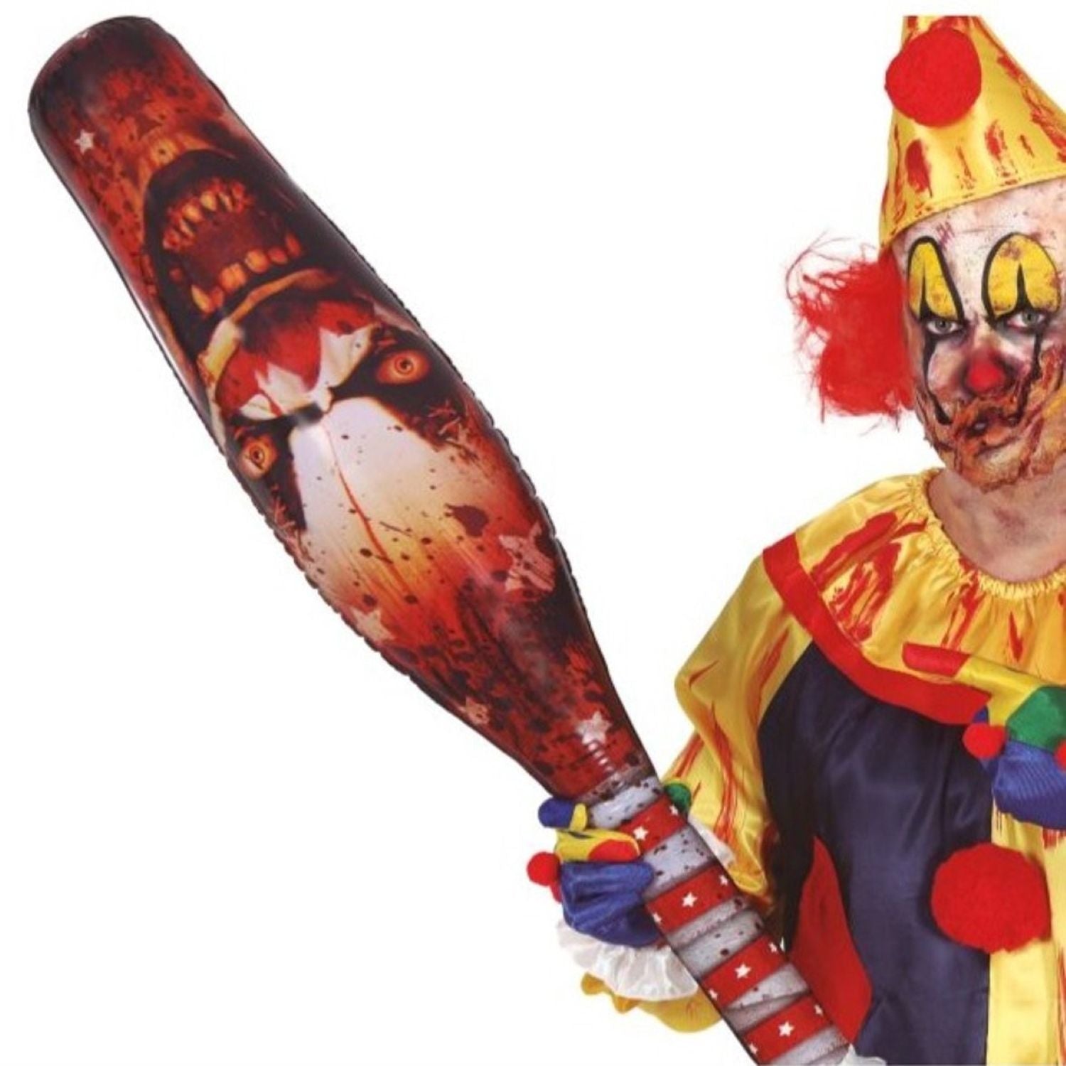 das-kost-mland-horror-clown-baseballschl-ger-aufblasbar-90-cm image 2