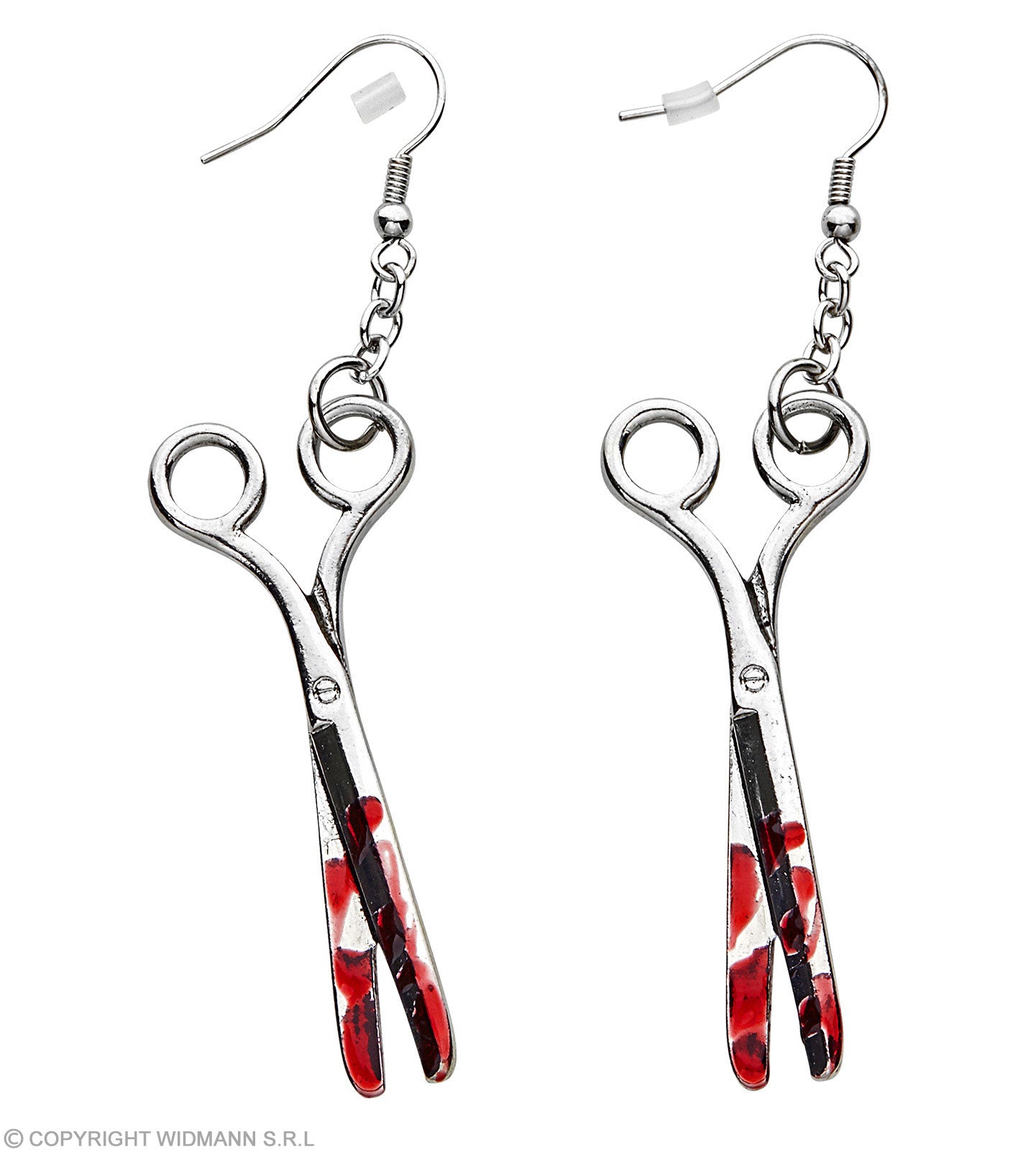 das-kost-mland-blutige-schere-ohrringe-silber-rot-12462 image 1
