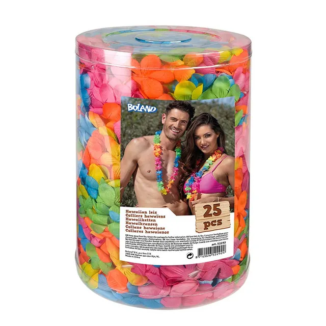 das-kost-mland-lei-blumenkette-25-st-bunt-hawaii-kette image 1