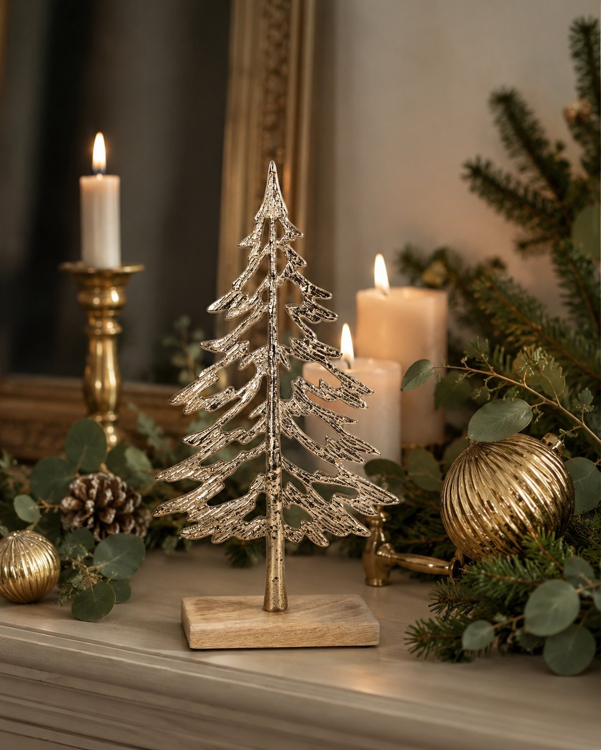 riffelmacher-tannenbaum-aufsteller-gold-alu-16-5x32-5cm image 3