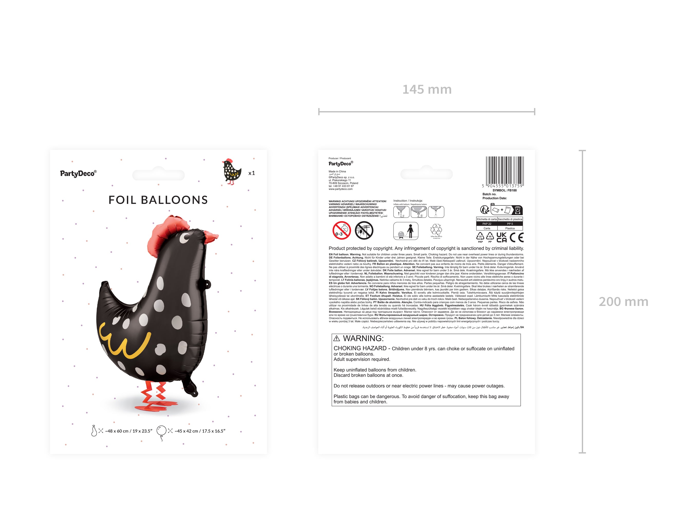 das-kost-mland-huhn-airwalker-folienballon-48x60cm-schwarz image 5