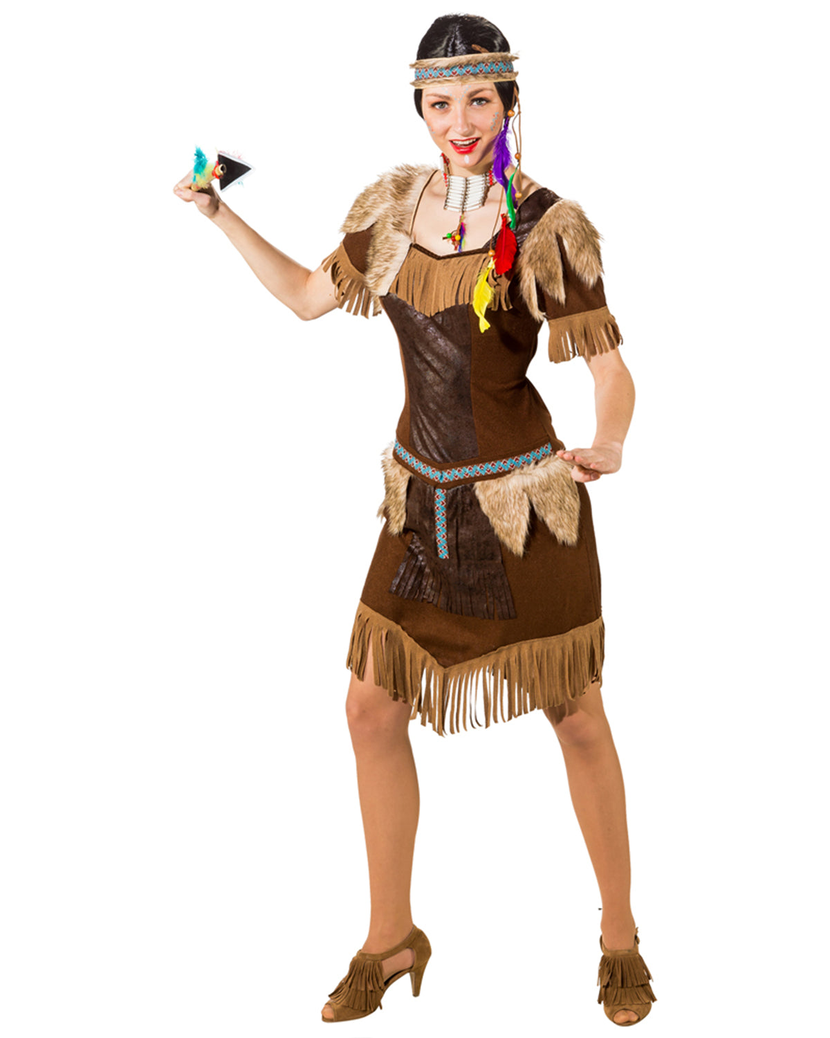 das-kost-mland-tallulah-indianerin-kost-m-damen-braun-fell image 6
