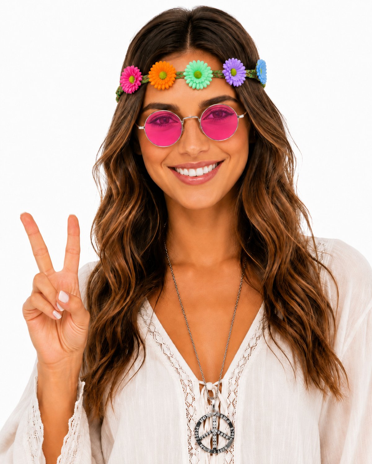 das-kost-mland-accessoires-hippie-set-3-tlg-kost-mzubeh-r-rosa image 2