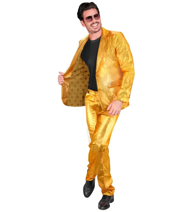 das-kost-mland-herren-mr-gold-designer-anzug-2-tlg-gold-m image 1
