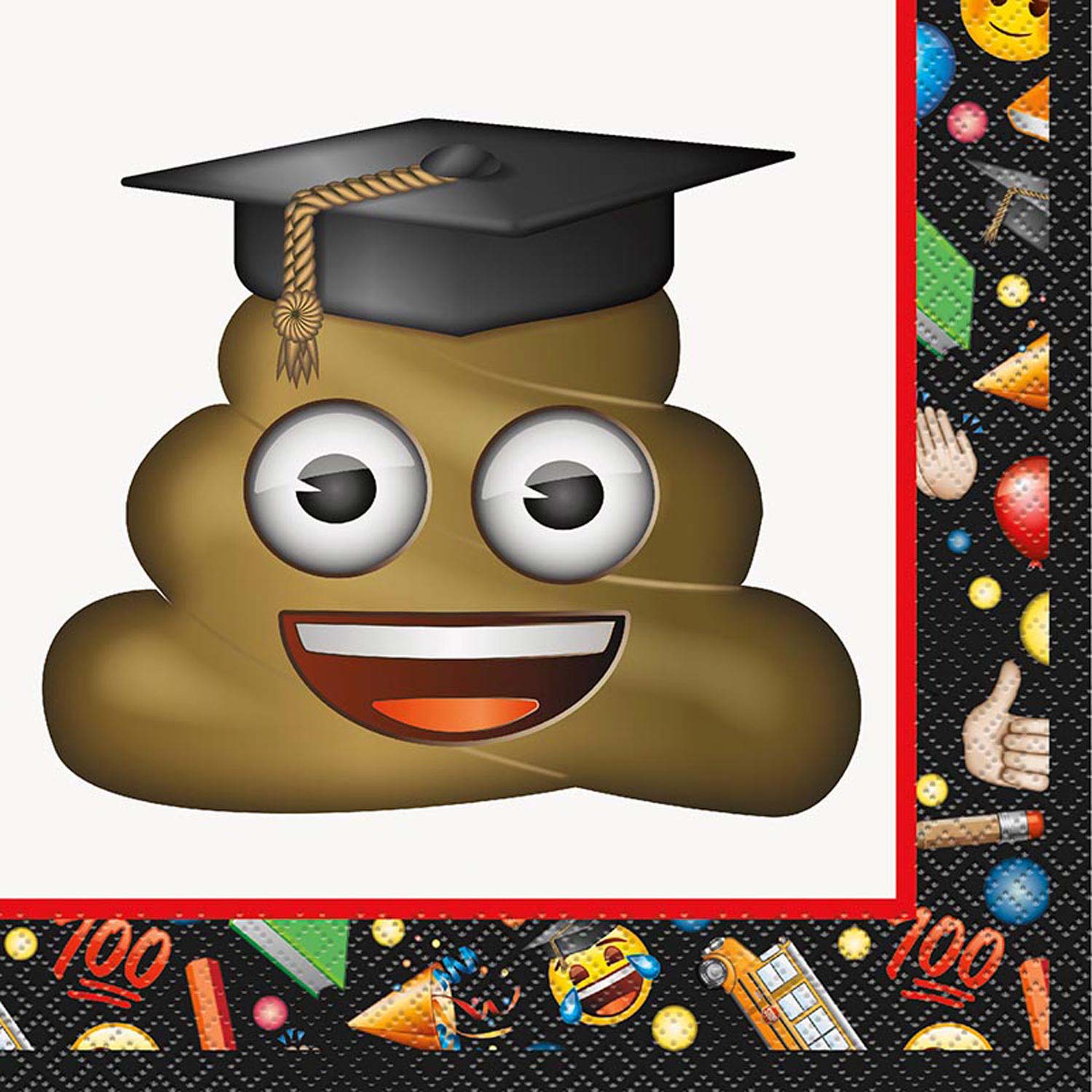 das-kost-mland-servietten-emoji-graduate-16-stk-33x33-cm image 2