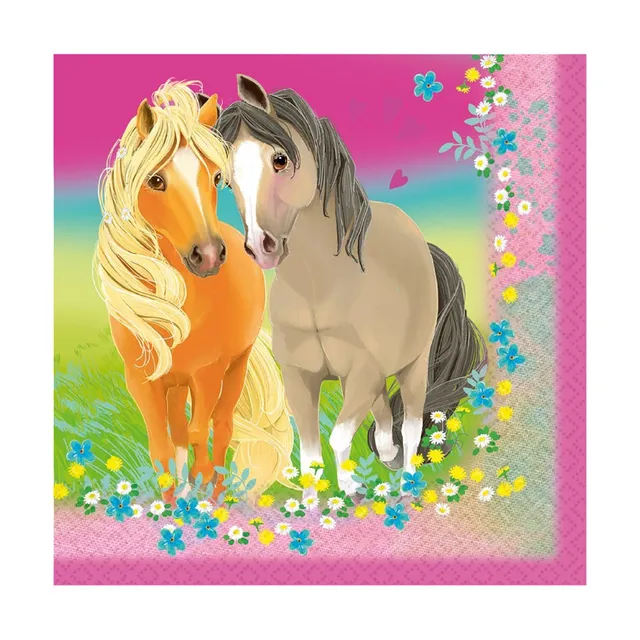 amscan-pretty-pony-servietten-20-stk-33x33cm-pferd image 1