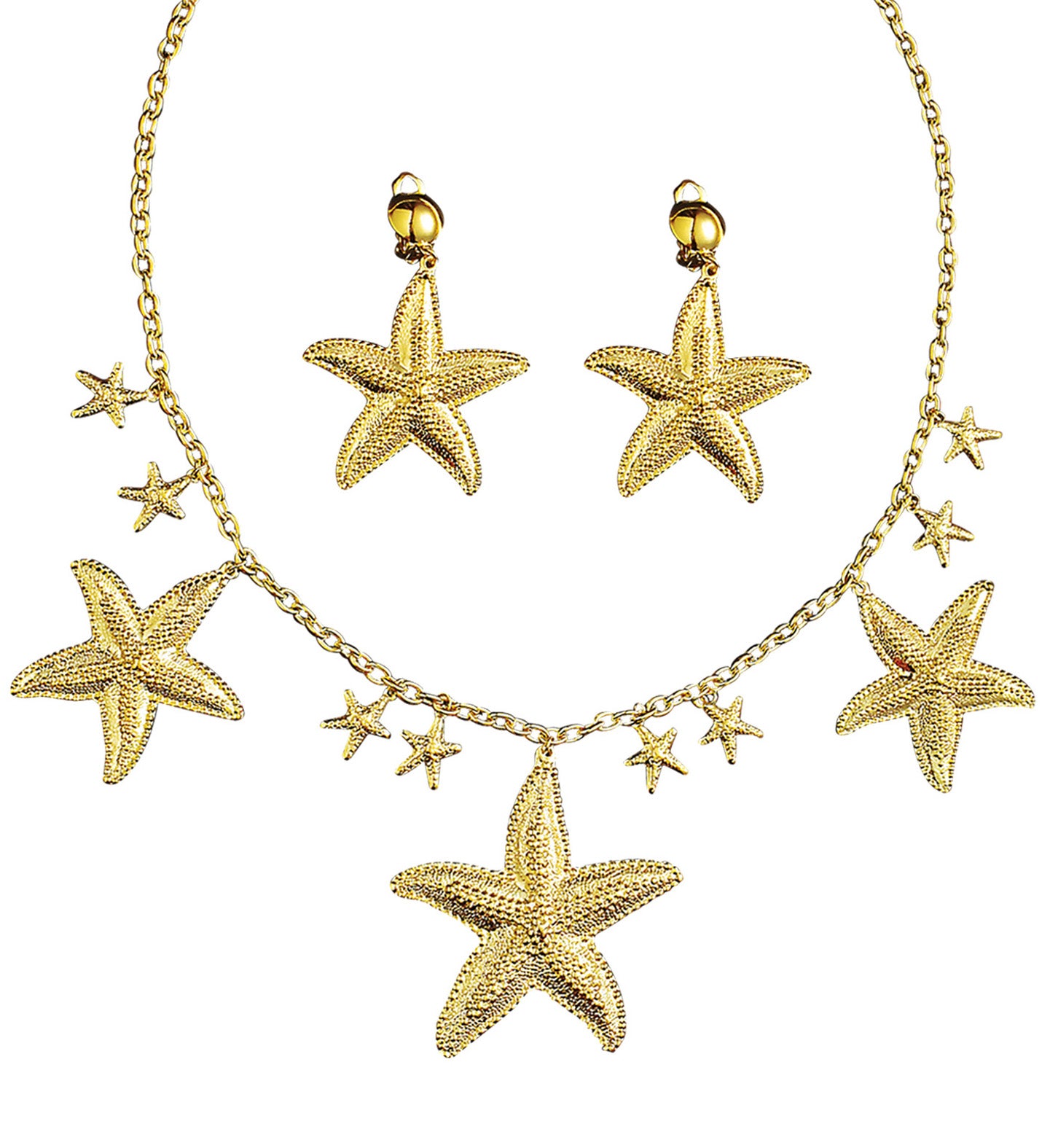 das-kost-mland-accessoires-meerjungfrau-schmuck-set-seesterne-gold image 1
