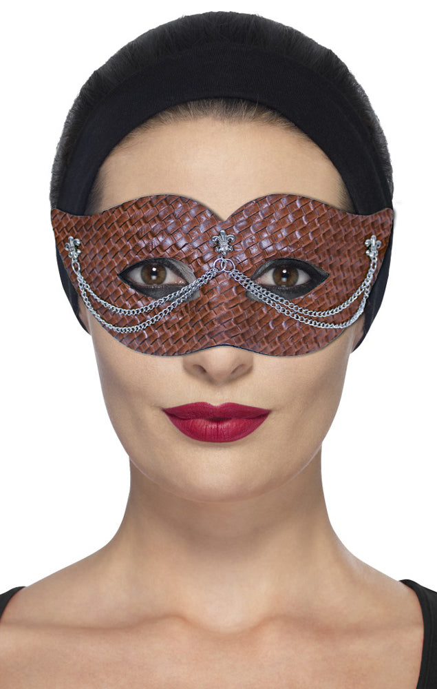 das-kost-mland-accessoires-augenmaske-flechtmuster-augenmaske-braun image 2