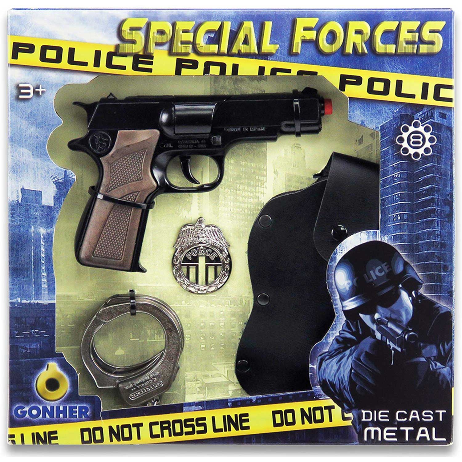gonher-special-forces-polizei-set-425-6-spielzeug-4-tlg-metall image 2