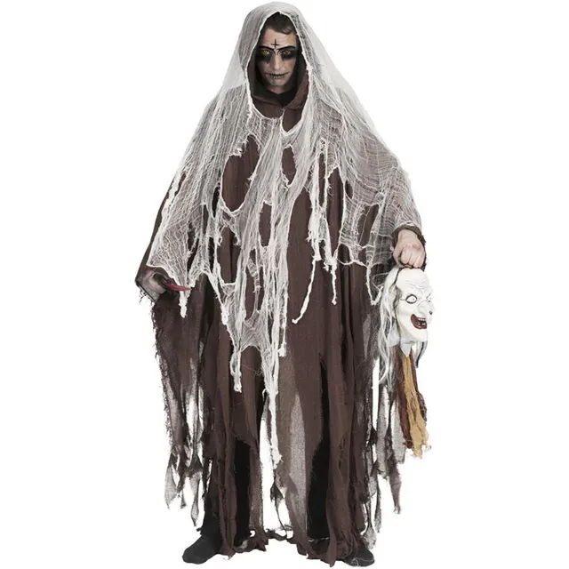 dunkler-sensenmann-umhang-braun-halloween-herren image 1