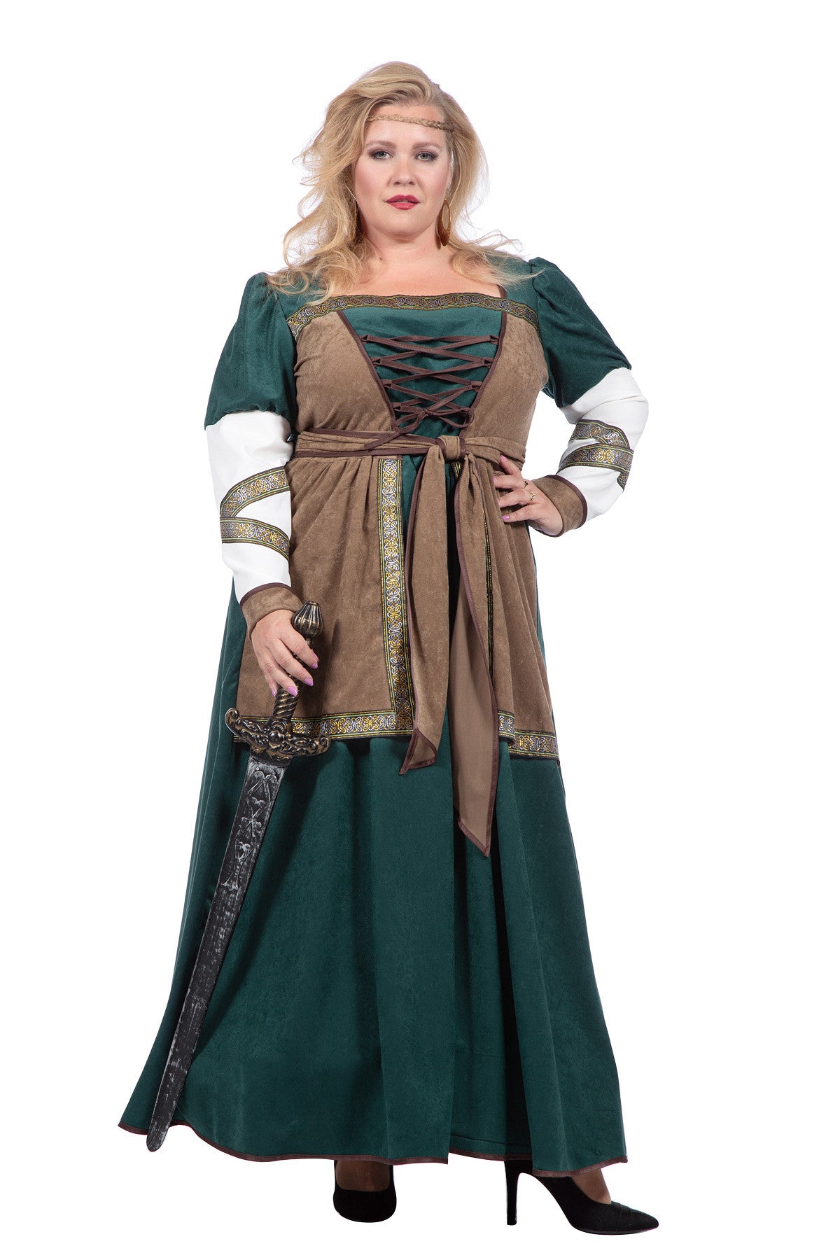das-kost-mland-feyja-wikingerin-kriegerkleid-petrol-gr-44 image 4