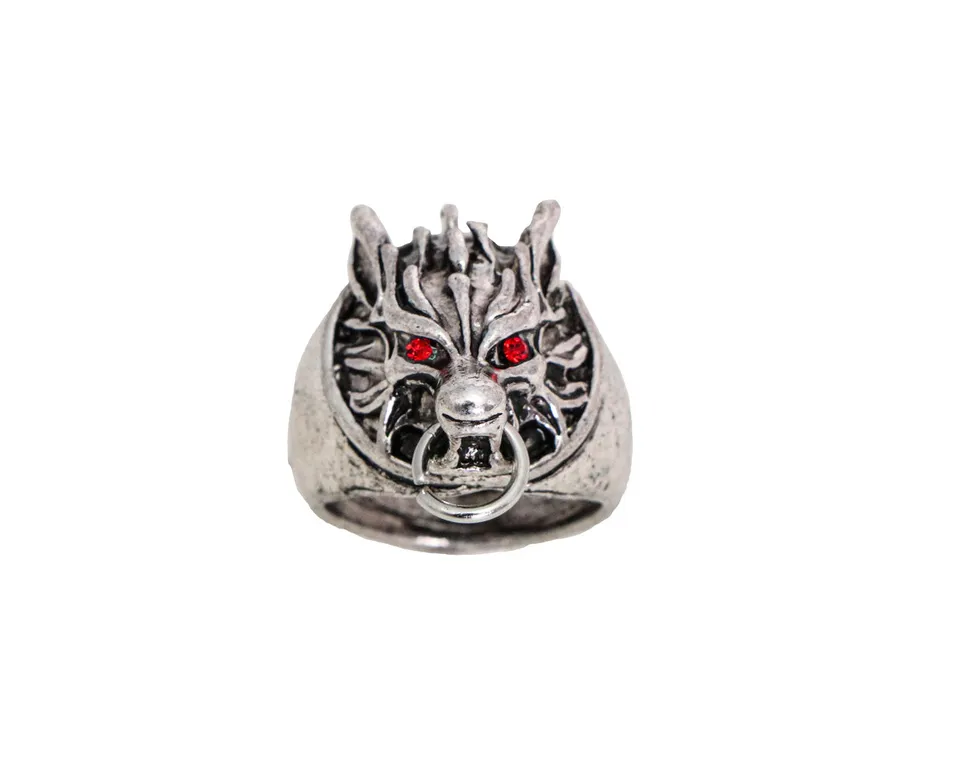 das-kost-mland-hexer-wolfskopf-ring-silber-einheitsgr-e image 1