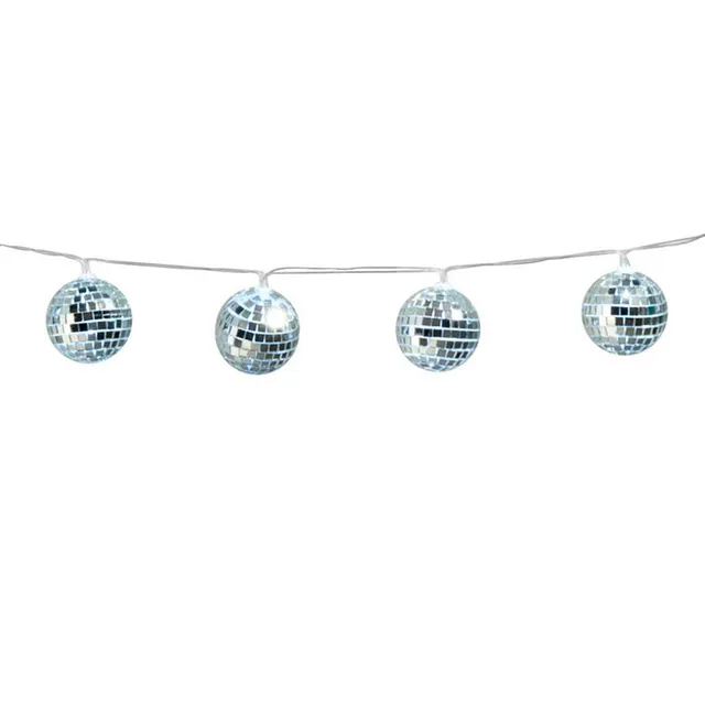lichterkette-girlande-discokugeln-party-deko-silber image 1