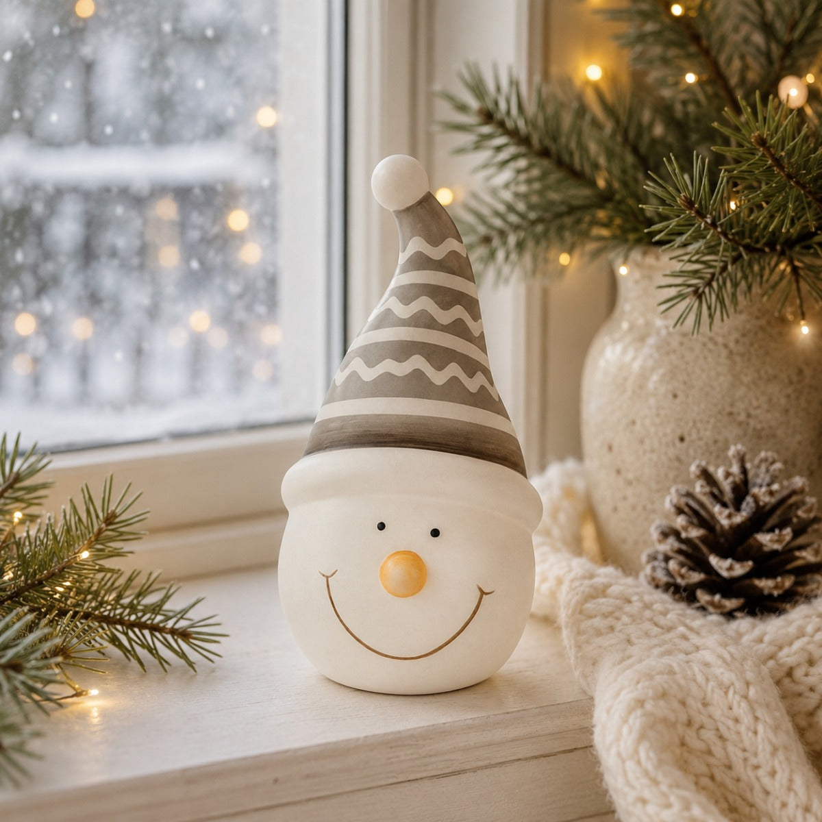 das-kost-mland-accessoires-schneemann-gesicht-m-tze-wei-grau-10x17cm image 5