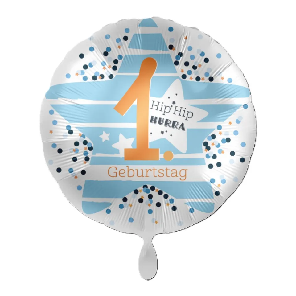 das-kost-mland-folienballon-hip-hip-hurra-43cm-bunt image 1