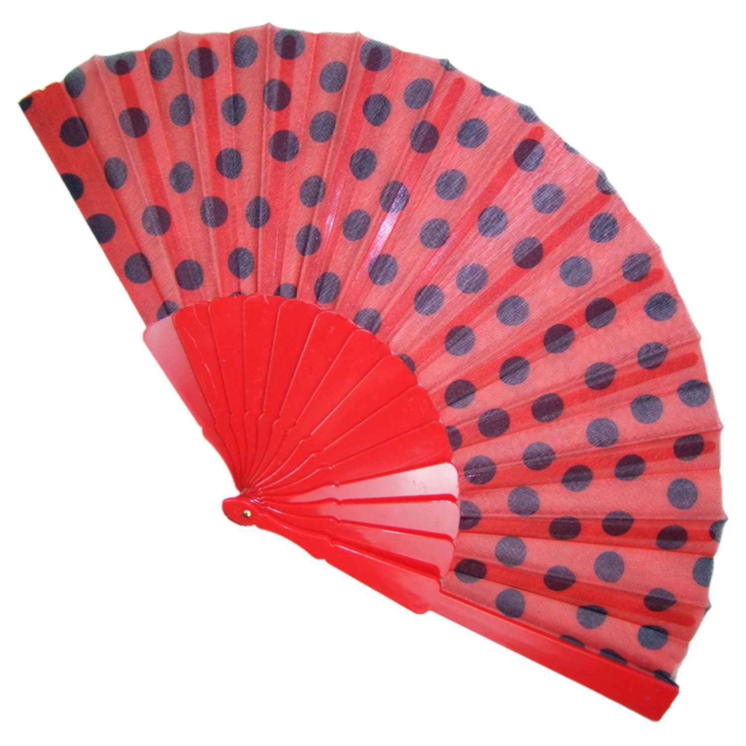 das-kost-mland-accessoires-fifties-f-cher-punkte-handf-cher-rot-schwarz image 1