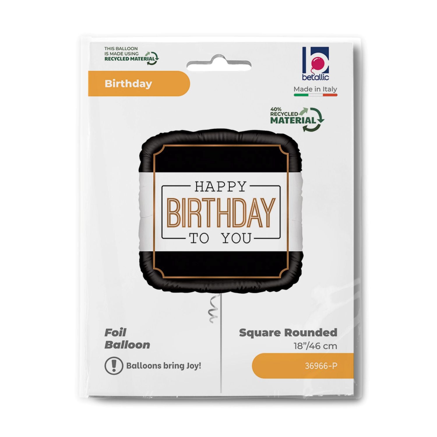 das-kost-mland-happy-birthday-folienballon-eckig-46-cm image 2