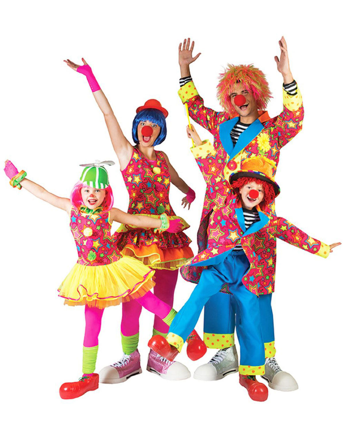 das-kost-mland-damen-clown-miley-kost-m-zirkuskleid-bunt-sterne-36-38 image 3