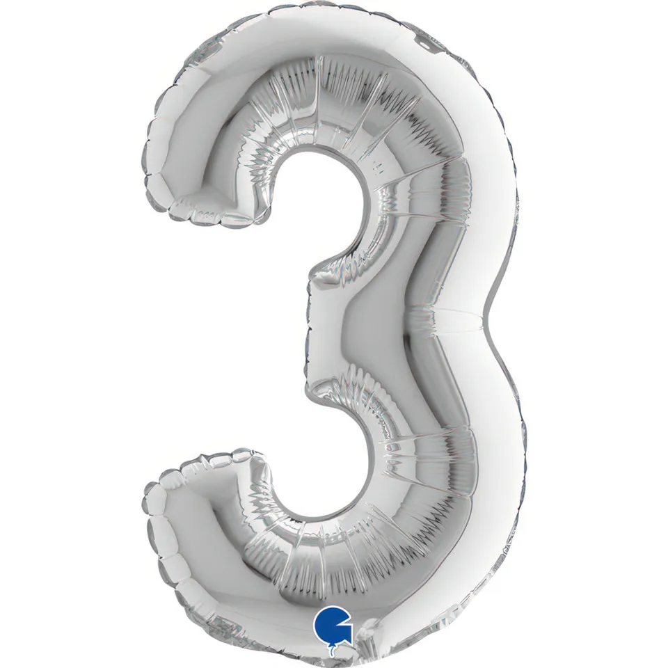 das-kost-mland-mini-zahlen-folienballon-silber-zahl-3-36cm image 1