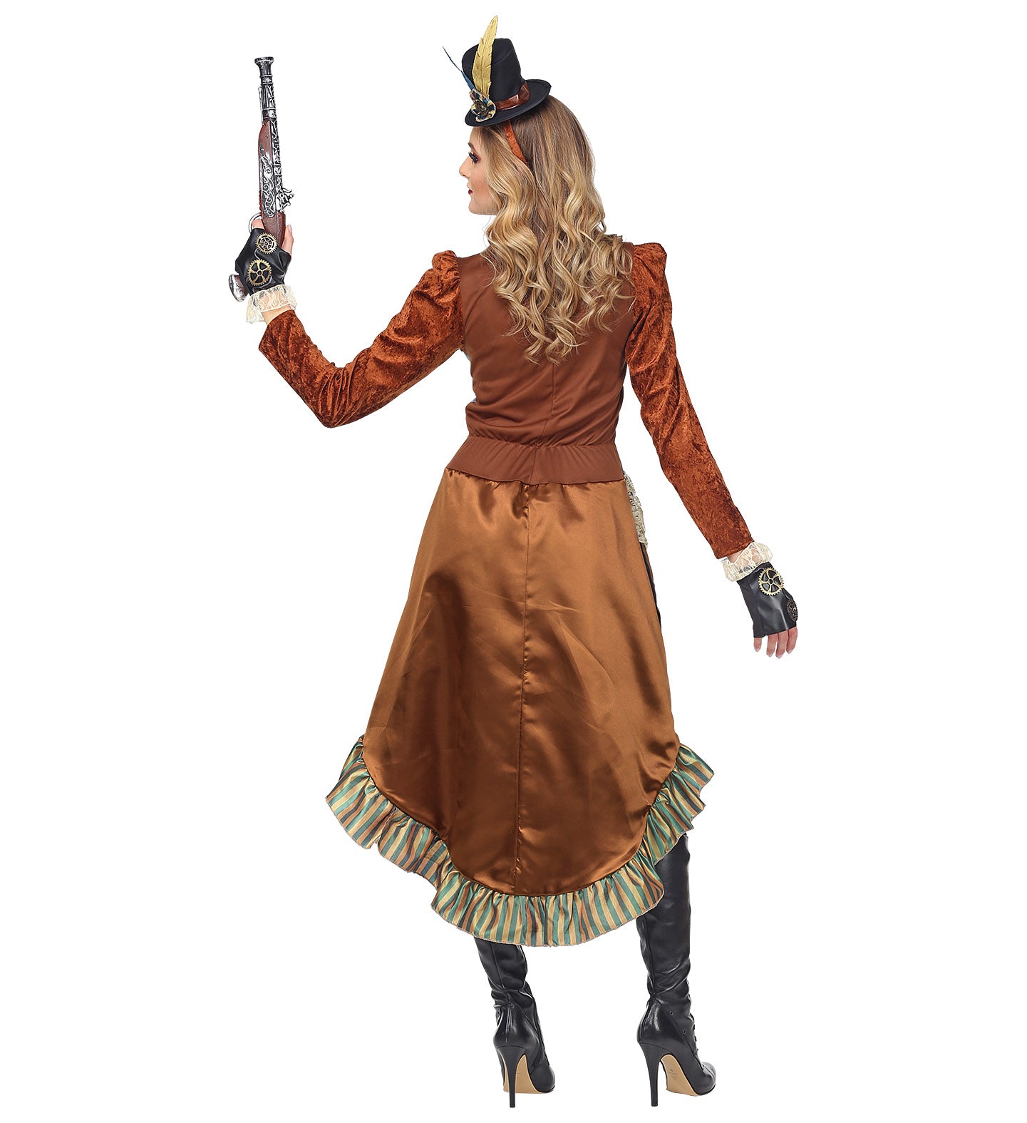 das-kost-mland-steampunk-lady-genevieve-kost-m-damen-braun-blau image 3