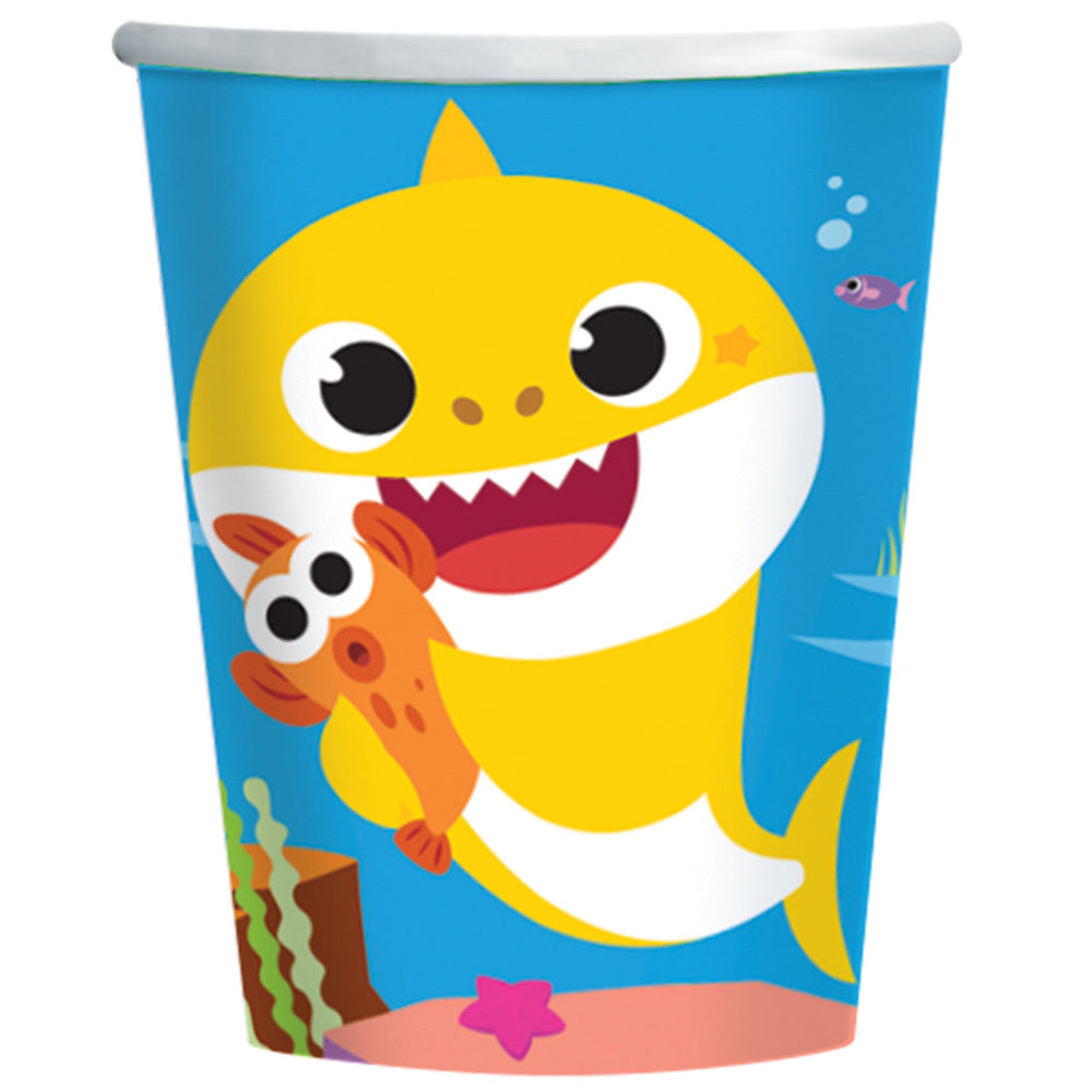 amscan-baby-shark-partygeschirr-becher-8x-250-ml-hai-party image 6