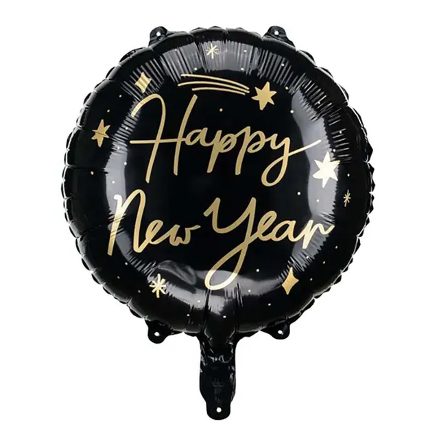 das-kost-mland-folienballon-happy-new-year-schwarz-45cm image 1