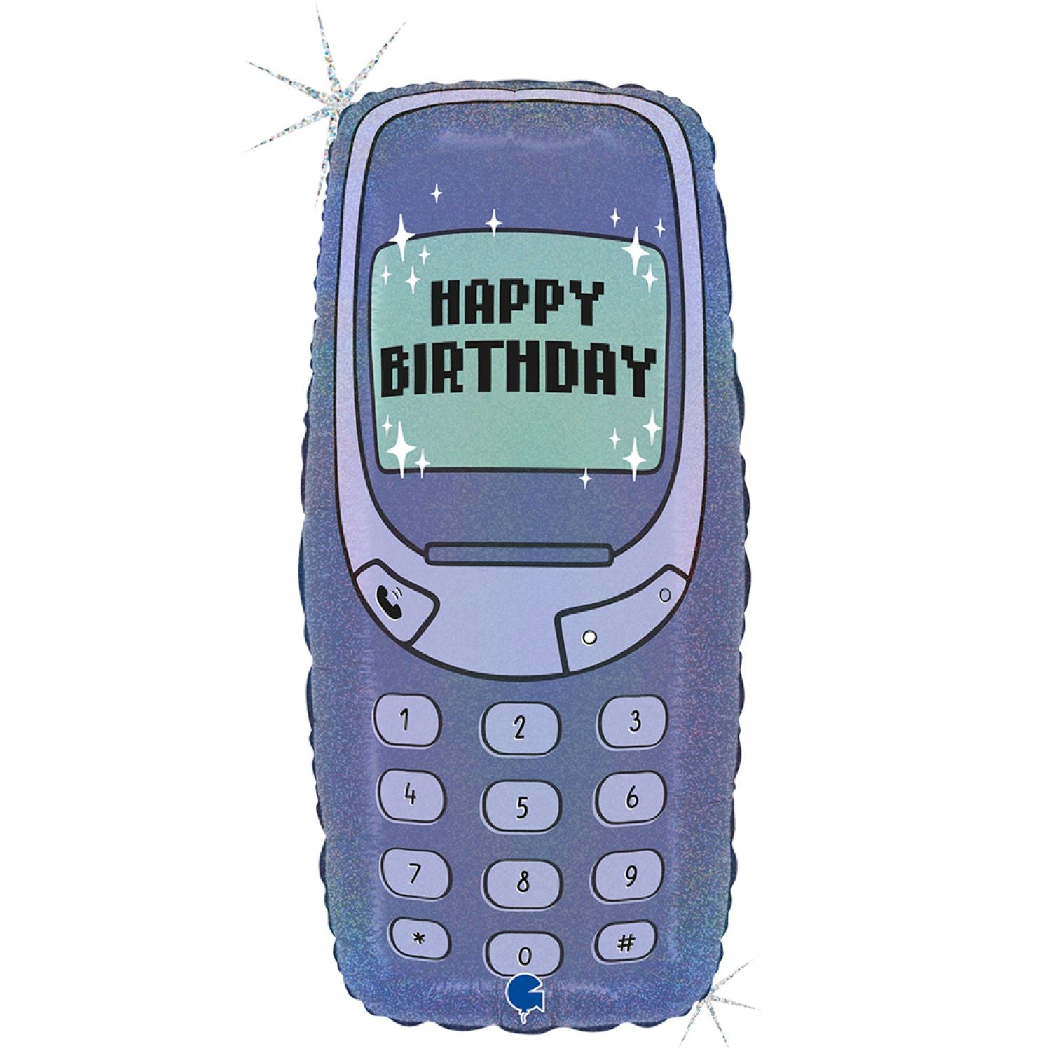das-kost-mland-dekorationen-shape-folienballon-telefon-happy-birthday-58cm image 1