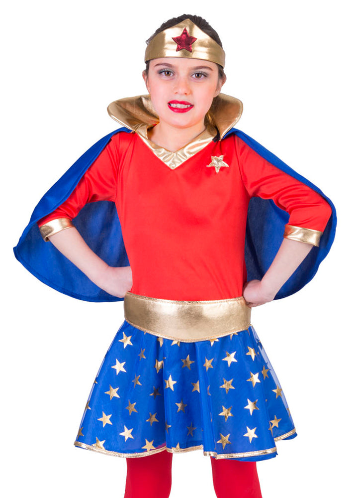 das-kost-mland-m-dchen-super-girl-kost-m-gr-e-140-mit-umhang image 4