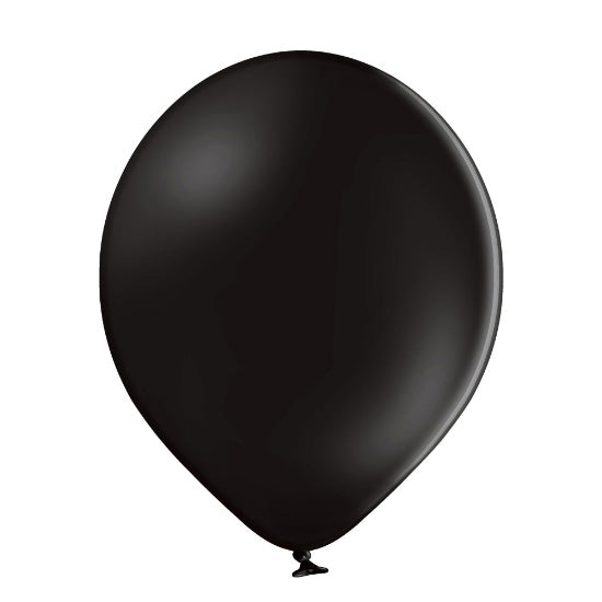 das-kost-mland-dekorationen-luftballon-uni-pastell-30cm-25er-schwarz-latex image 1