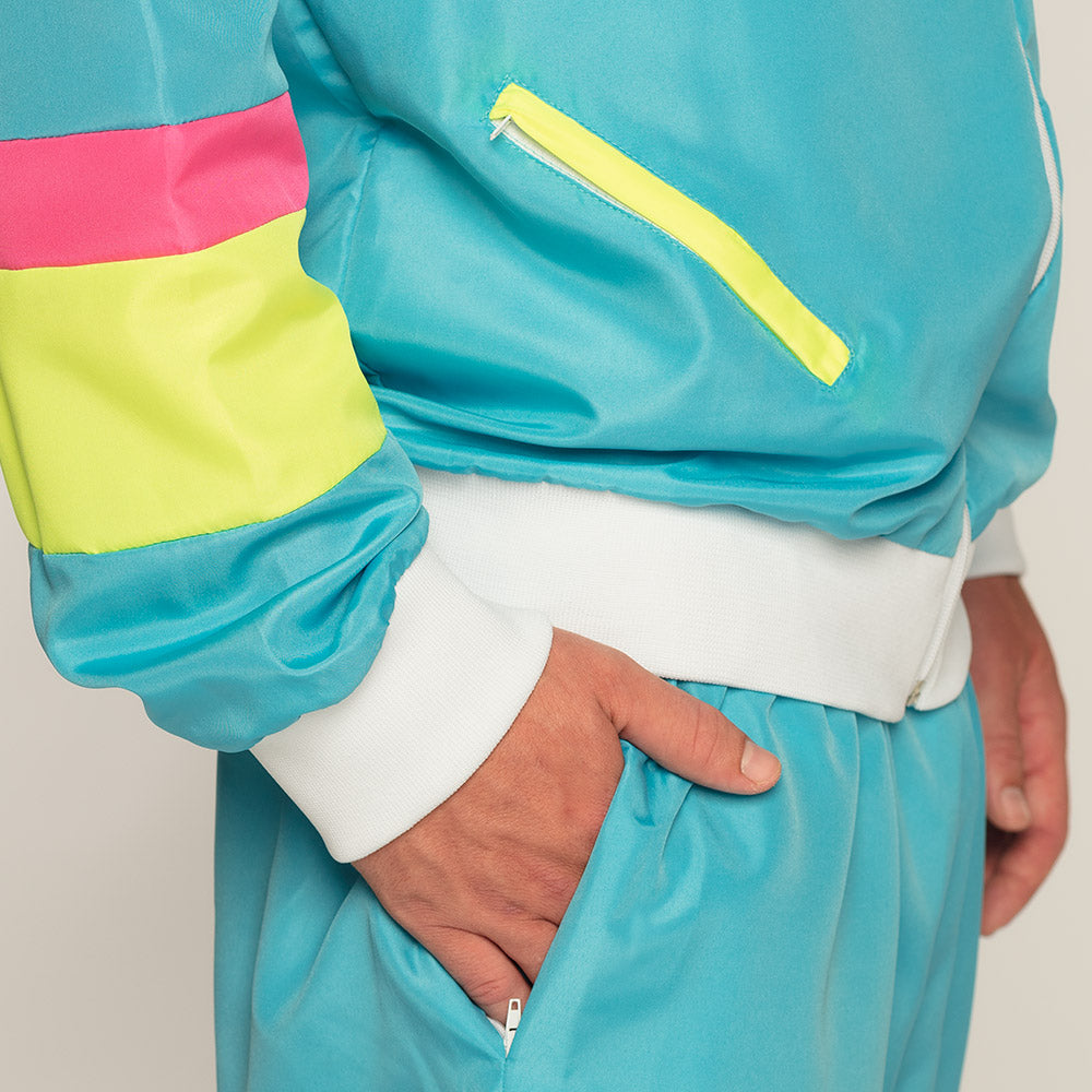 retro-man-trainingsanzug-herren-neonblau-uv-80er-kost-m image 4