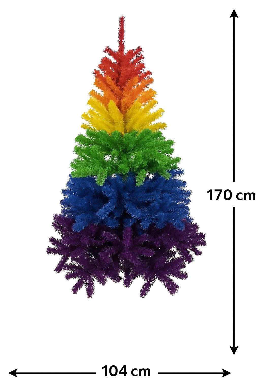 riffelmacher-rainbow-weihnachtsbaum-bunt-104x170cm-kunststoff image 2