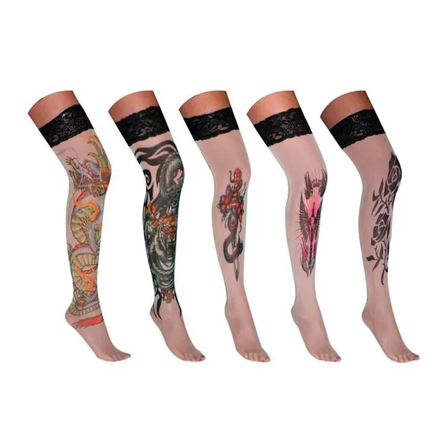 das-kost-mland-tattoo-strumpfhose-mit-motiv-sortiert image 1