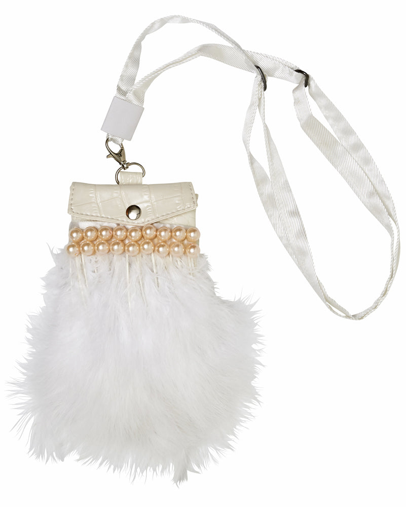 das-kost-mland-accessoires-handtasche-federn-perlen-engel-wei image 1